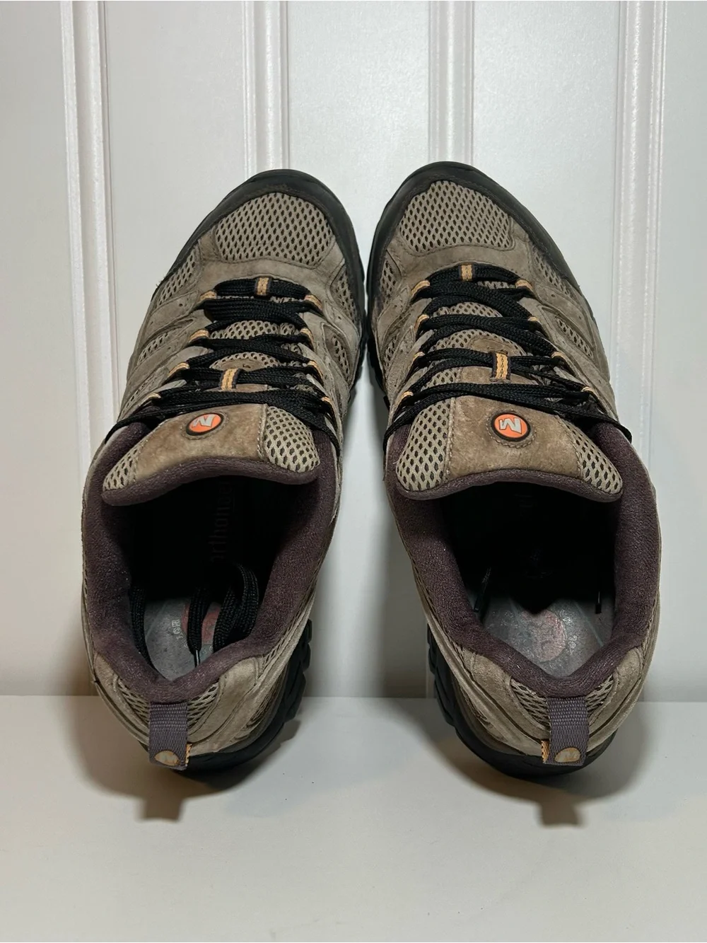 Merrell Moab 2 walnut brown Men's Taupe and Black Trail Hiking Shoe
